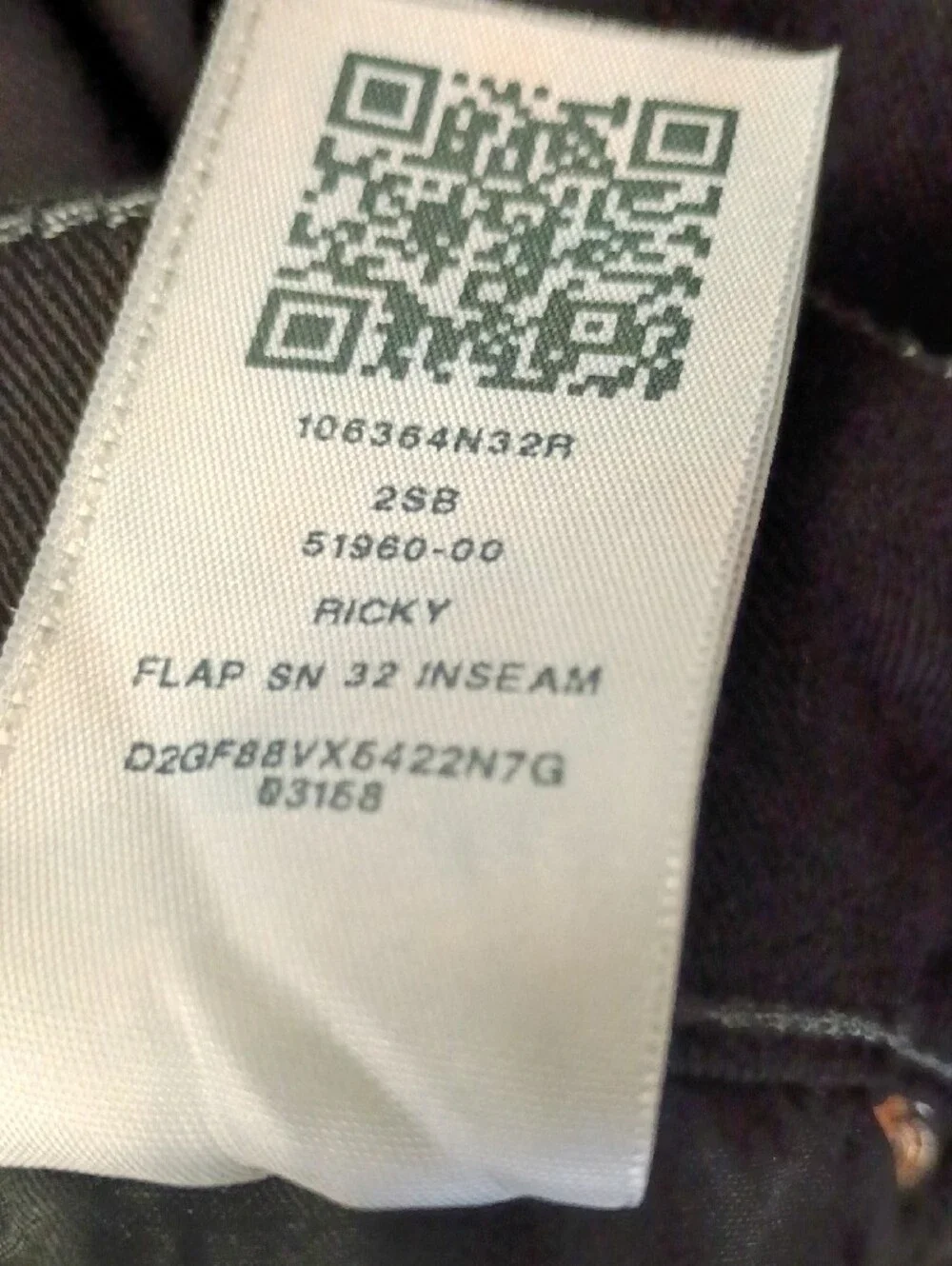 True Religion Ricky Relaxed Straight Flap Pocket Black Jeans Men's Size 34x32